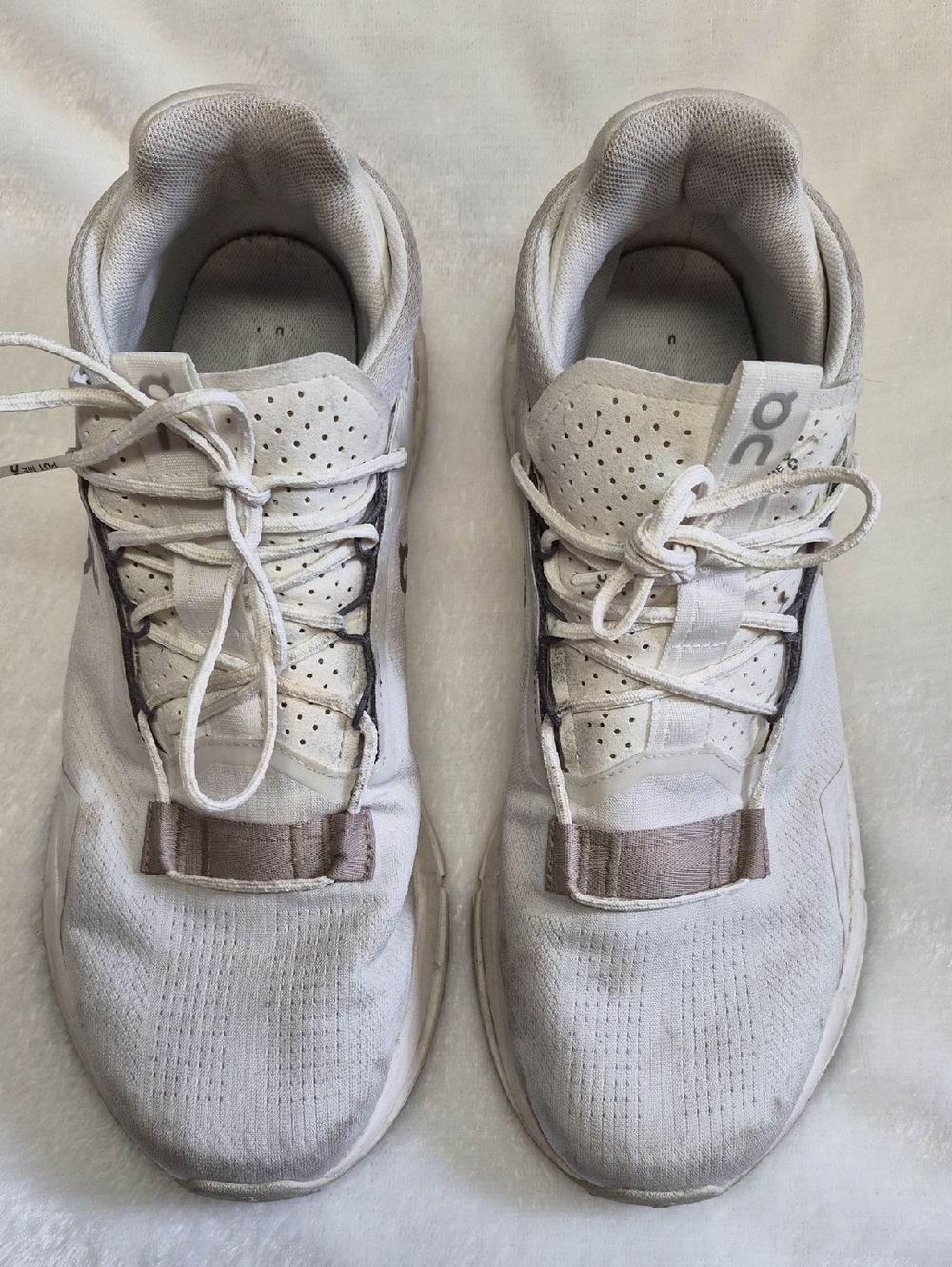 On Running White Mesh-Lined Sneakers